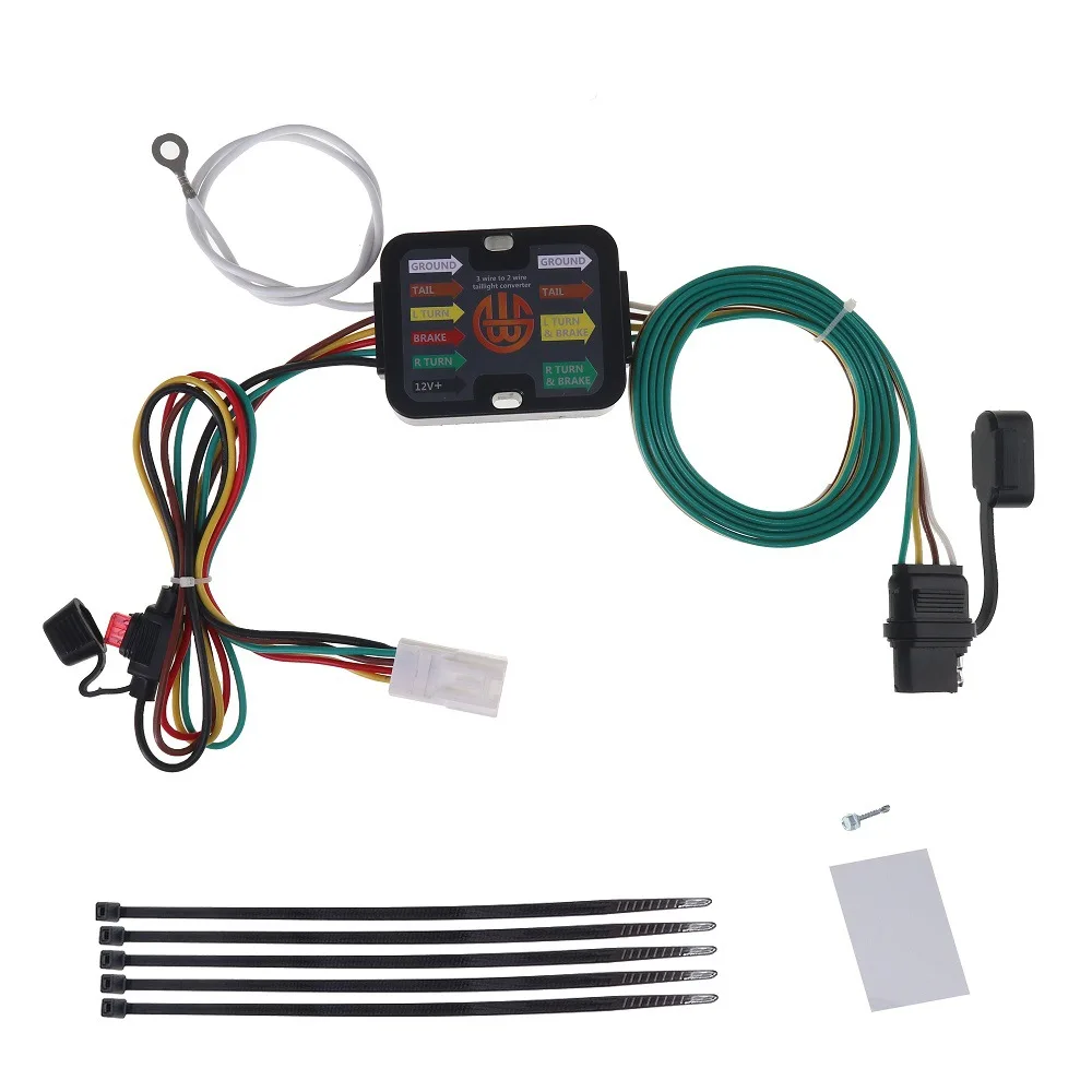 Trailer connector trailer accessories 4-pin converter 4-pin 3-to-2 power converter American version car wiring harness