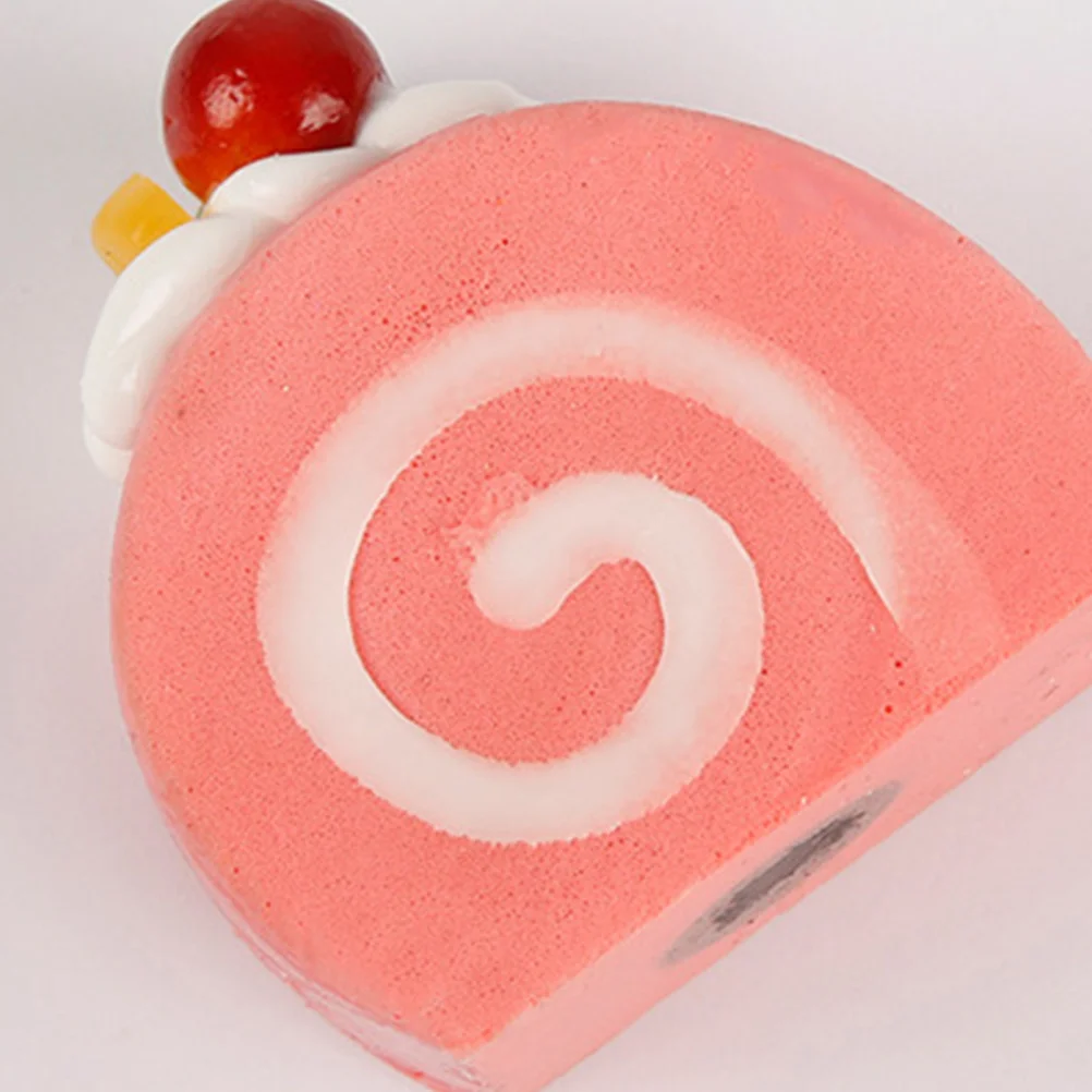 

2Pcs Simulation Cake Dessert Models Decorations Fake Photography Props Swiss Roll Adorns Home Kitchen Office Store Bakery