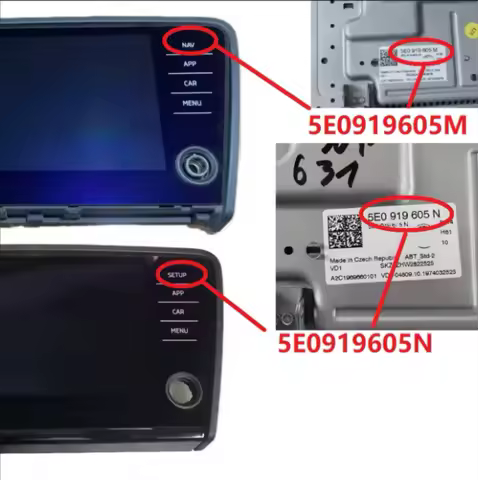8 inch LCD Display TM080RDHP06 A2C01612501-01 For Skoda Octavia 3 III (5E3) NAVIGATION Screen 5E0919605M 5E0919605N