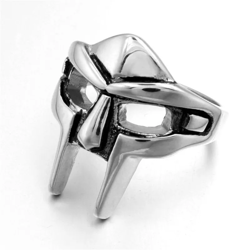 Oly2u Goth Hip Hop Mf Doom Mask Rings for Men Punk Egyptian Pharaoh Male Ring Retro Jewelry Cool Girls Party Accessories