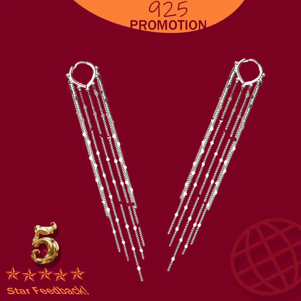 

Droplet Shaped Long Tassel Earrings