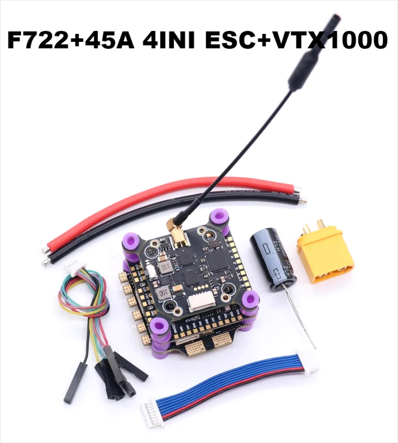 Rctosky F722 F7 Controllo di volo 45A/60A 4INI ESC VTX1000 Video 1080P Fotocamera INAV Betaflight Controllore di volo RC Drone FPV Racing