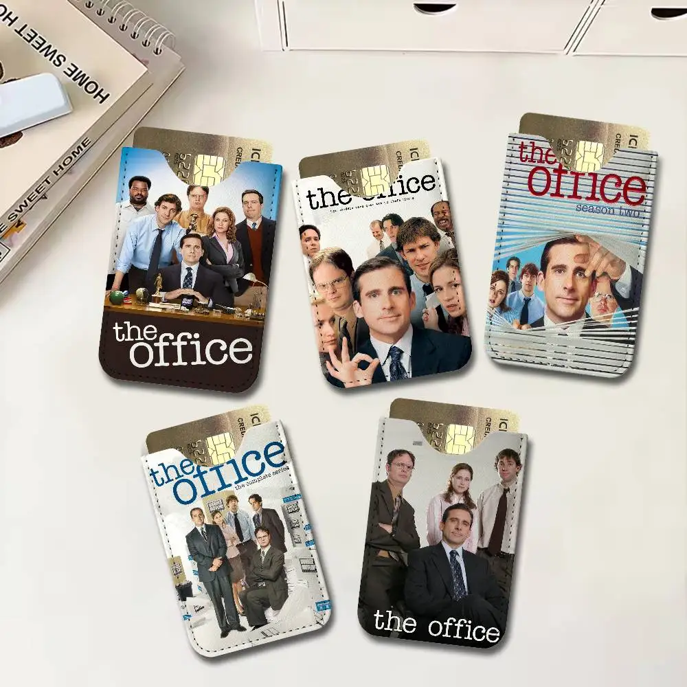 The Office Movie Men's Genuine Leather Mini Card Wallet, Ultra Thin Credit Portable Business Card & Transit Bus Card