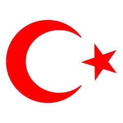 Vinyl Decal Turkish Flag Moon and Star Car Sticker Waterproof Auto Decors on Truck Bumper Rear Window 20160#