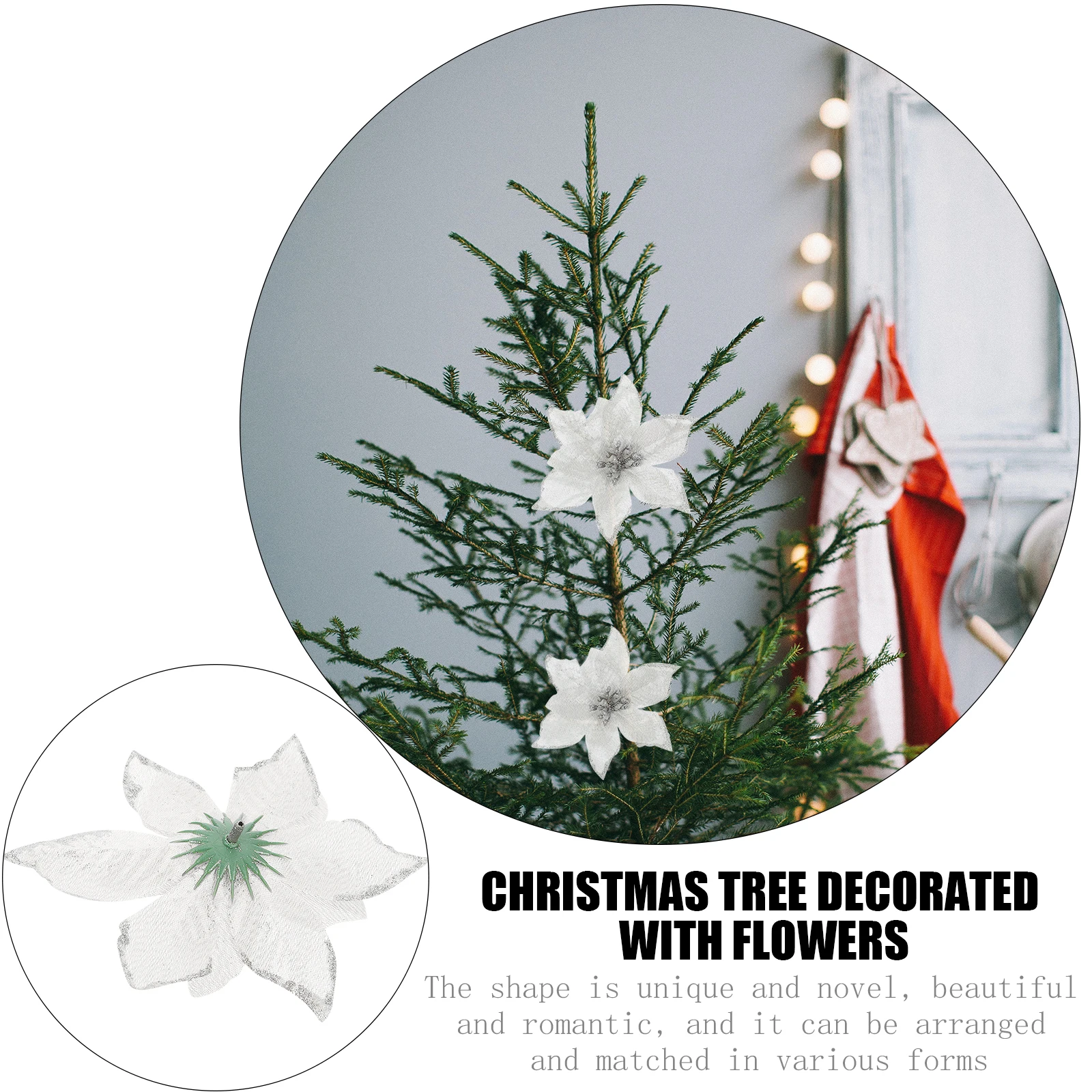 

Christmas Decoration Flower Flowers Artificial Holiday Decorative Accessories Cloth Party Prop