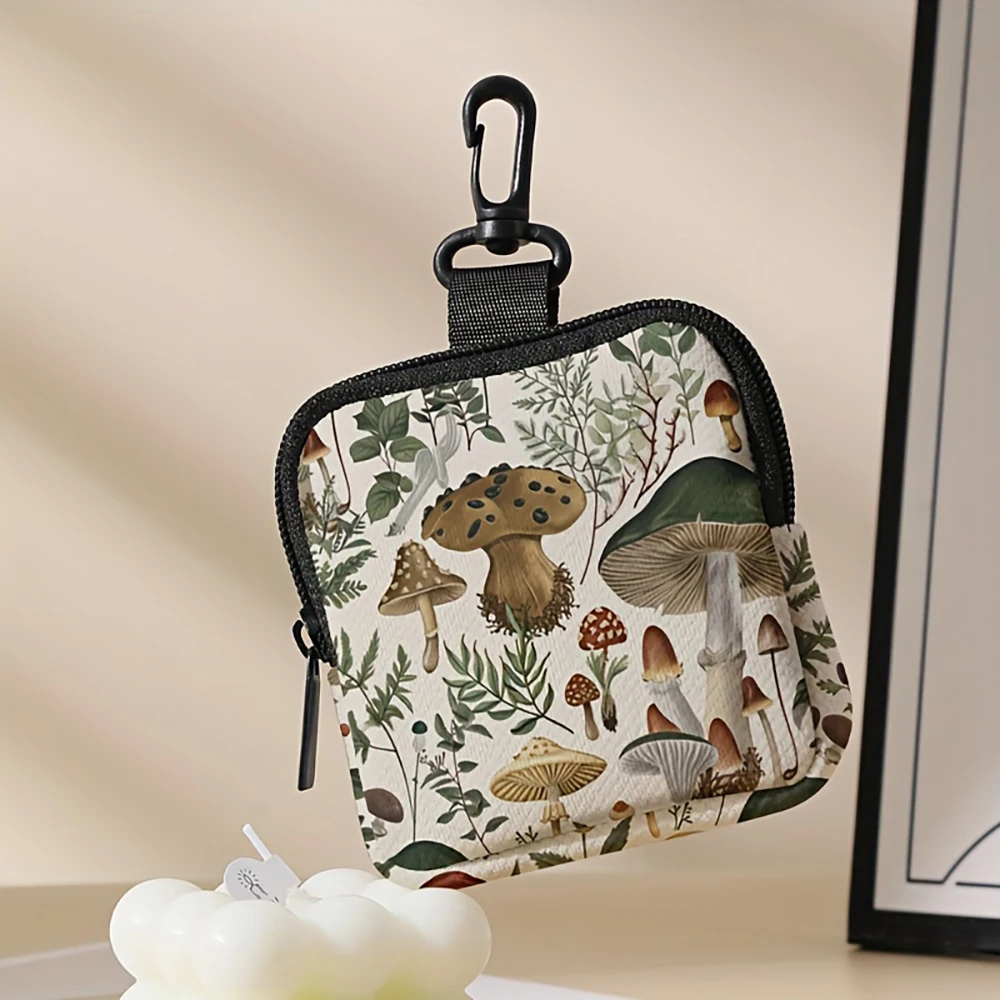 1pc, Mushroom Patterned Large Capacity Coin Wallets, Digital Printed Coin Wallets, and Storage Bags Are Ideal Choices for Gifts