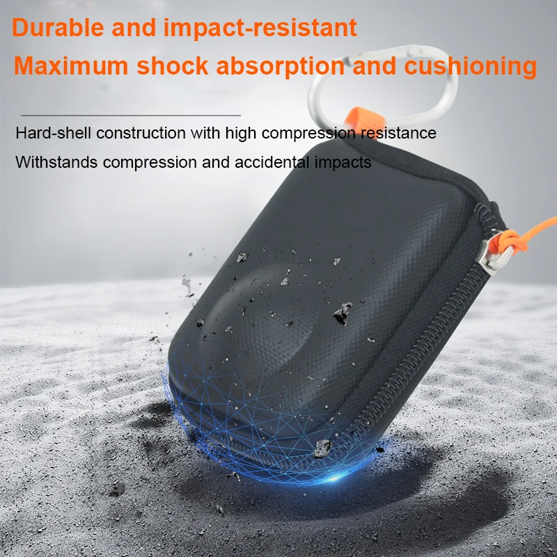 

Mini Portable Waterproof Storage Bag for DJI Osmo 360 Protective Case Bottom Opening with Detachable Carabiner