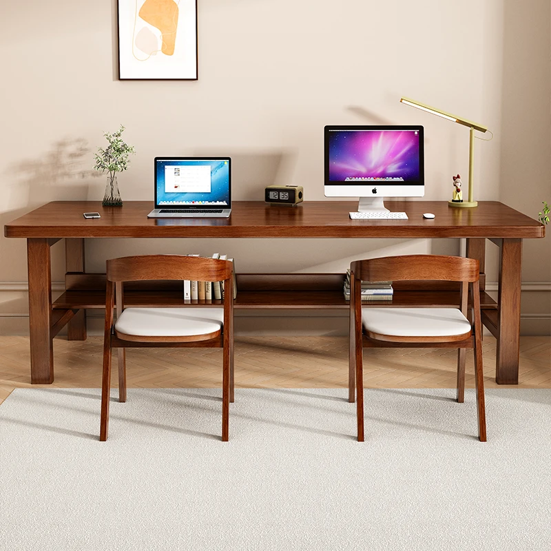 Nordic all solid wood simple modern home student writing  bedroom top solid wood computer