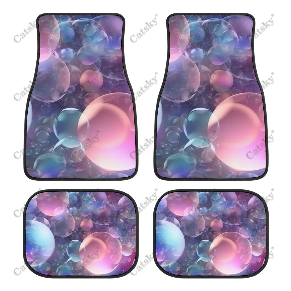 

Abstract Flying Bubbles Colorful Auto Floor Mats Carpet, Customized Car Floor Mats All Weather Automotive Floor Pad for Stylish