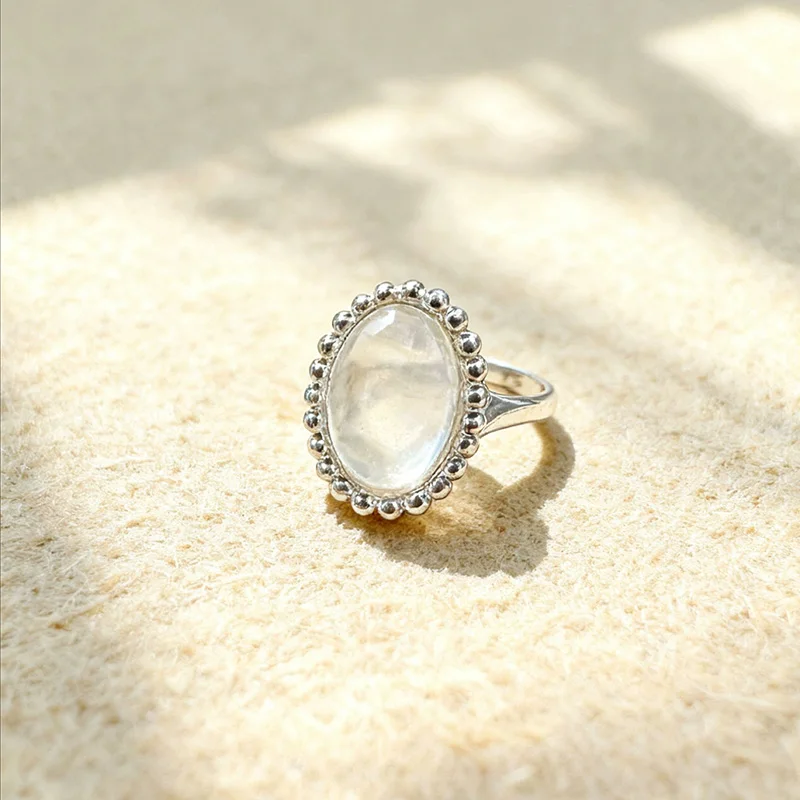 Foxanry Silver Color Crystal Finger Rings For Women Girls New Trendy Minimalist Elegant Gentle Non-fading Party Jewelry Gifts