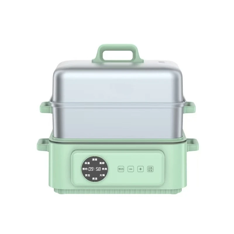 

Household stainless steel hot pot integrated electric steamer, large-capacity intelligent reservation scheduled breakfast