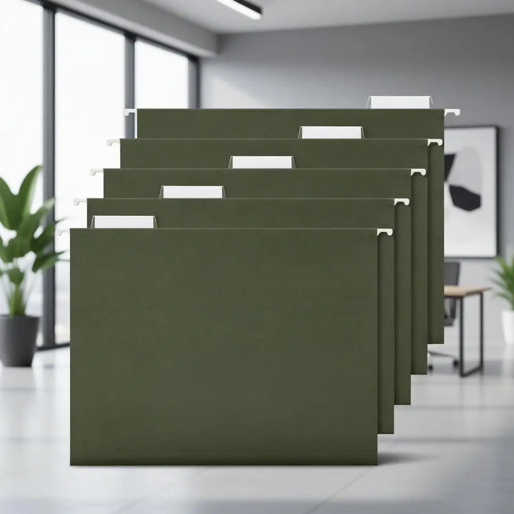 

25 пакетов для хранения документов, формат Letter, с регулируемыми вкладками 1/5-го разреза, идеально подходят для объемных документов, зеленые