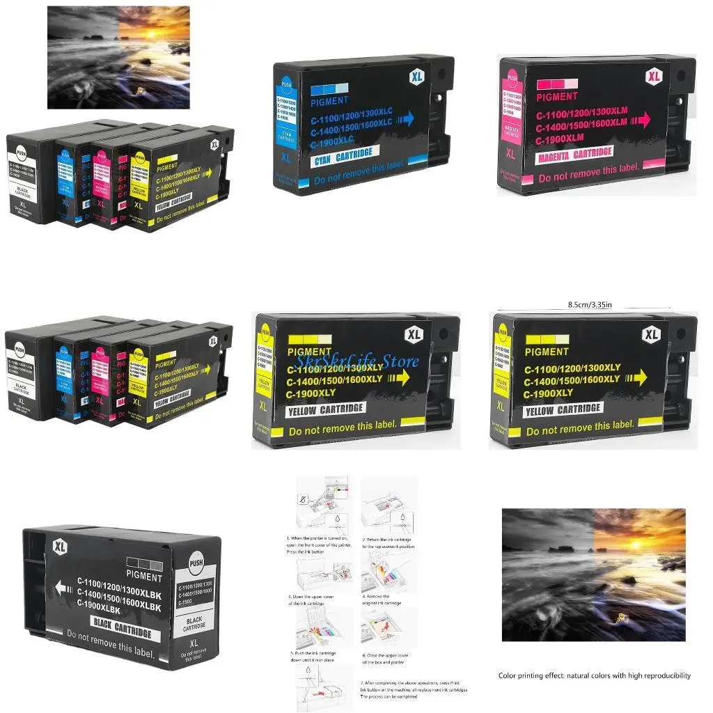 

E65E Multicolor Cartridges for MB2040 MB2340, Intelligent Chip Accessories