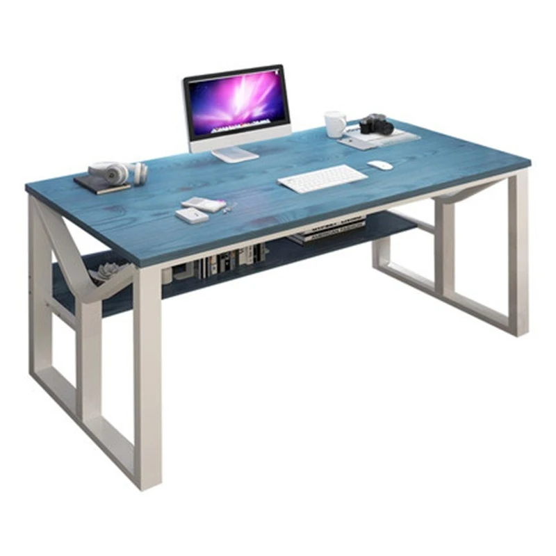 

Modern simple solid wood desktop computer desk, simple student study table in the study