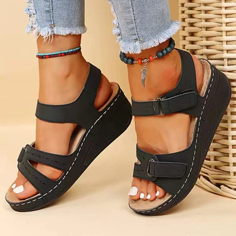 Classics Red Hook Loop Women Wedges Sandals PU Women\'s Thick Platform Sandalias Summer Lightweight Comfort Beach Shoes