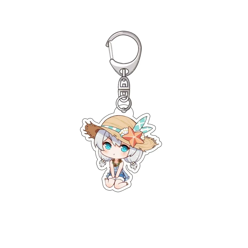 Cute Honkai Impact 3 Theresa Luna Oath Acrylic Key Chain Q Version Theresa Apocalypse Cartoon Keyring Backpack Hanging Ornament
