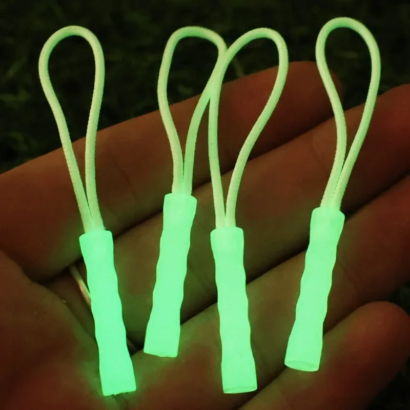 24-1pcs Borsa da viaggio con cerniera luminosa Cerniera Anti-perdita Corda di ancoraggio Tenda da esterno Zaino Anello di trazione Corda Fibbia Accessori pendenti