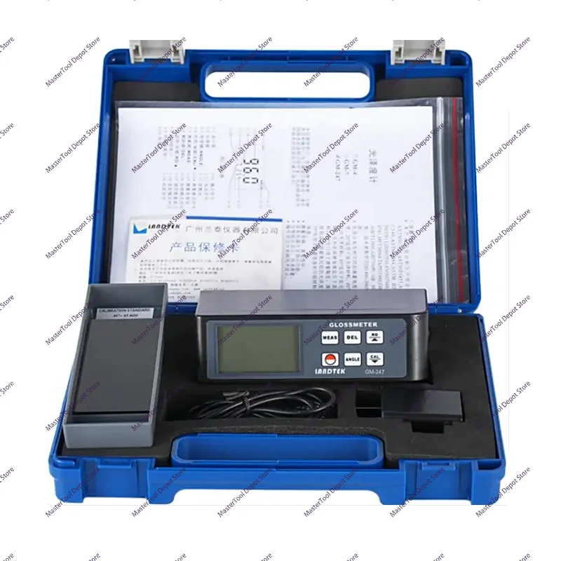 Landtek GM247 Digital Gloss Meter 20/45/75 Gloss Meter All-in-One Testing Prints, Paints and Inks, Polished Metal Surfaces