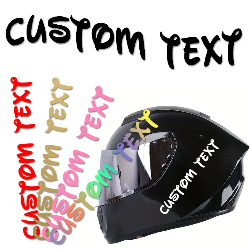 1PC Custom Handwritten Text Motorcycle Stickers Waterproof DIY Fuel Tank Helmet Car Bicycle Sunscreen Personalized Vinyl Decals