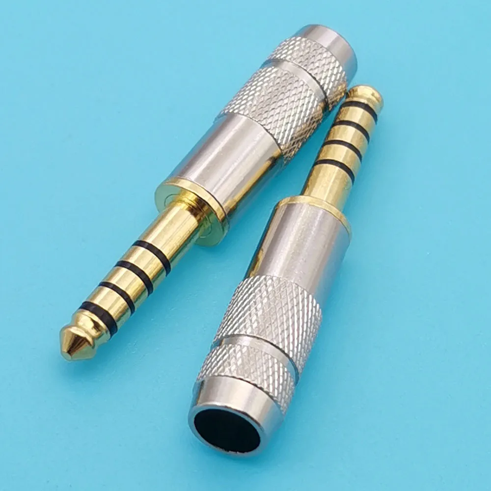 

1pcs HiFi 4.4mm 5Pole Male Plug 4.4 Full Balance Audio Jack DIY Soldering Earphone Headset Connector Gold Plated Plug