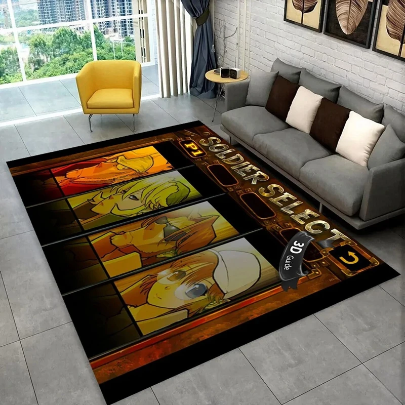 Classic Retro Game Metal Slug Bedroom Carpet for Home Decor Living Room Hallway Non-slip Mat Hotel Sofa Coffee Table Area Rugs