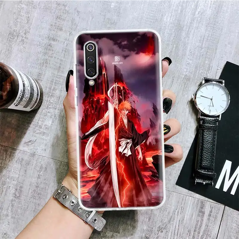 Kurosaki Ichigo Phone Case For Xiaomi Redmi Note 13 12S 12 11S 11E 11 Pro Plus 11T 10S 10 9S 9 + 8T 8 7 Art Pattern Cover Case F