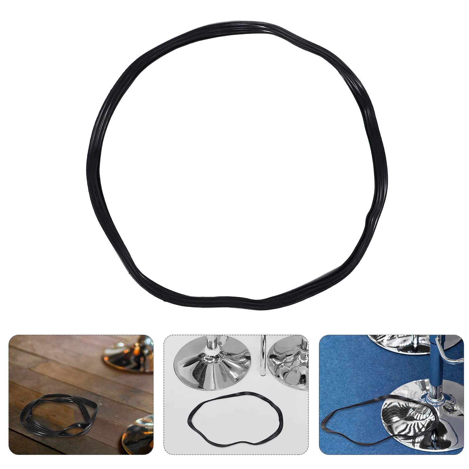 

Salon Floor Protective Rubber Hydraulic Base Ring Gasket Preventing Hair Residue Easy Clean for Tile Wood Chair Base