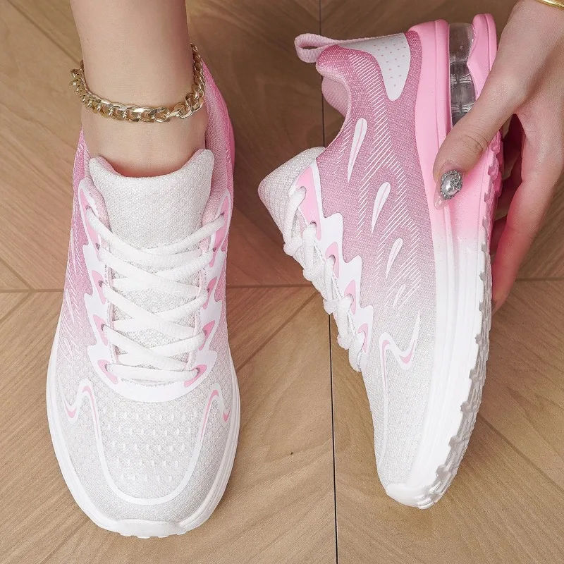 

2026 Womens Fashion Air Cushion Mesh Breathable Tennis Sport Shoes Sneaker Women Walking Shoe