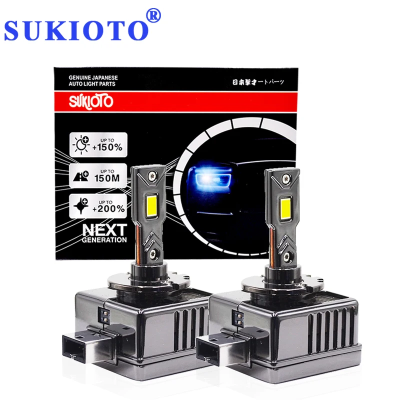 

Светодиодсветодиодный лампы SUKIOTO D2S D4S для фар лм 90 Вт D1S D3S без ошибок Canbus Сверхъяркие мощные D5S D8S Автомобильные светодиодные лампы