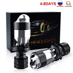 Dual Projector Len LED Automotive Moto 150W 30000LM Auto Lamp Mini Lens LED H4 9003 HIB2 Bulbs Headlight Car Motorcycle 12V 24V