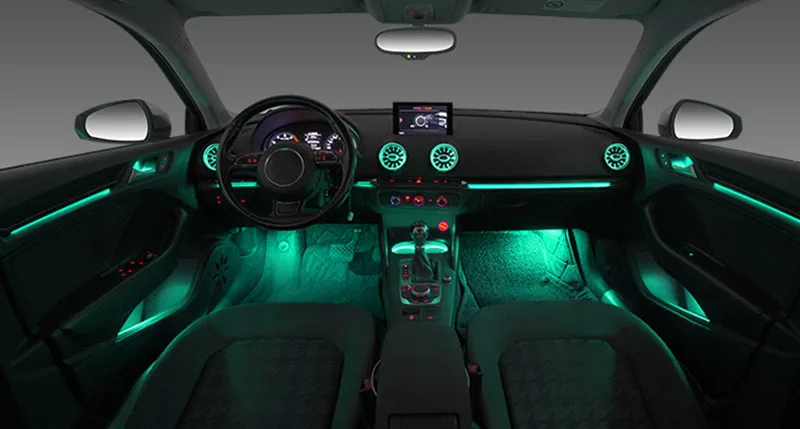 Car Door Decorative Lamp For Audi A3 S3 RS3 8V 8Y 2013-2020 64 Colours Interior Ambient Light LED Air Vent Dashboard mmi control