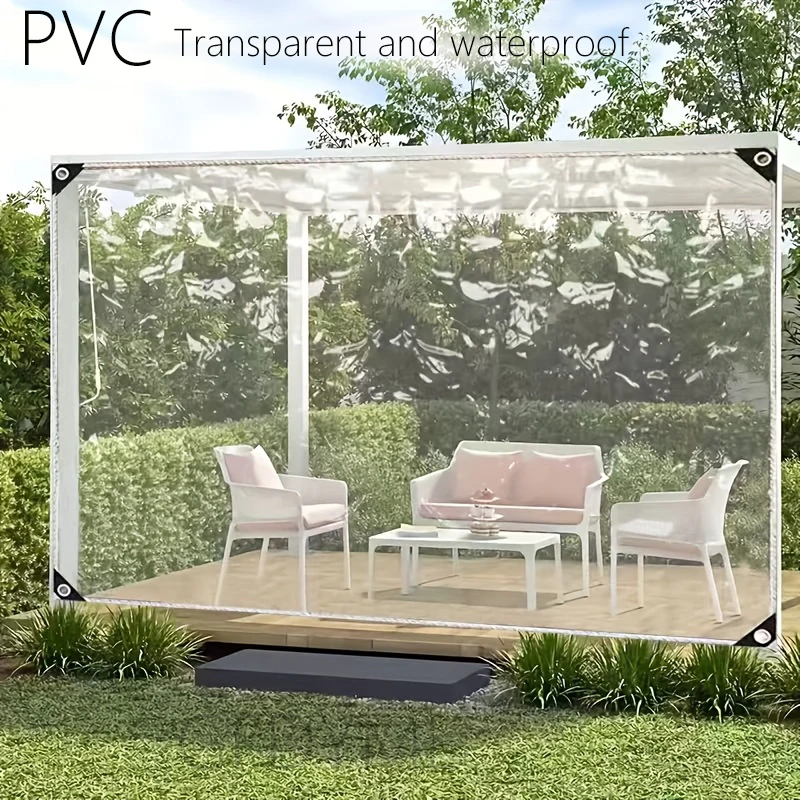 Robuste, transparente PVC-Plane, geeignet für alle Wetterbedingungen; ideal für Wohnwagen, Schwimmbecken und Außenmarkisen. – Detail 1