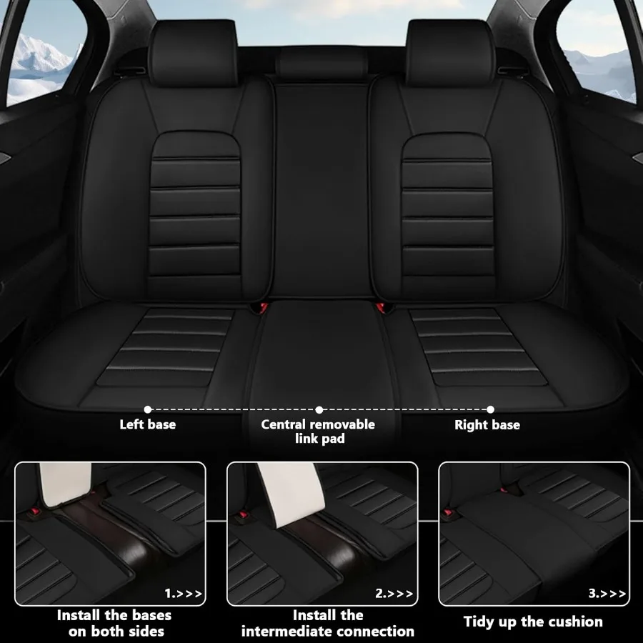 يصلح لسوبارو Crosstrek مقعد يغطي 20162026 مقاوم للماء مقاومة للبقع قسط غطاء مقعد من الجلد التغطية الكاملة مقعد حامي #2