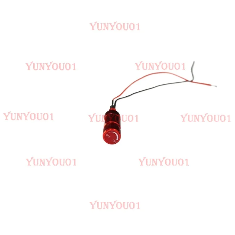 Waterproof Switch, Metal Button Switch, Small Circuit Modified Start Button 8mm Fine Tooth 0.75