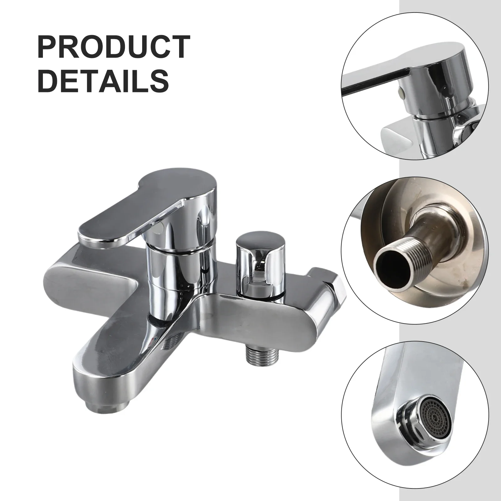 

Bathroom Shower Faucet Wall Mounted Hot And Cold Water Tap Bath Mixer Bathtub Tap Triple Mixed Valve Bathroom Basin New