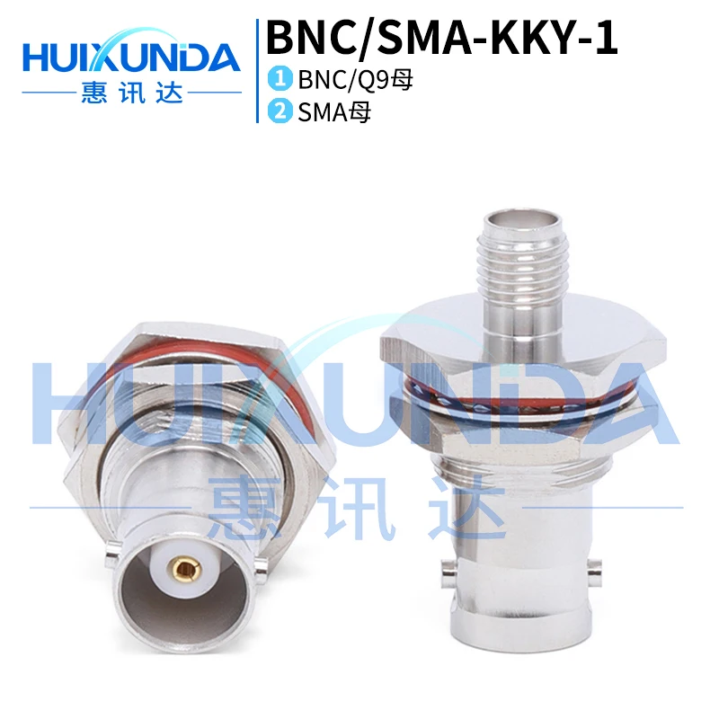 

BNC/SMA-KKY-1 BNC female to SMA female through wall type with nut fixed SMA/BNC-KKY connector