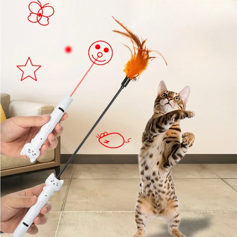 

Cat Toy Pet Supplies Cat Funny Pen Usb Rechargeable Laser Cat Funny Stick Infrared Laser Light Pattern Projection