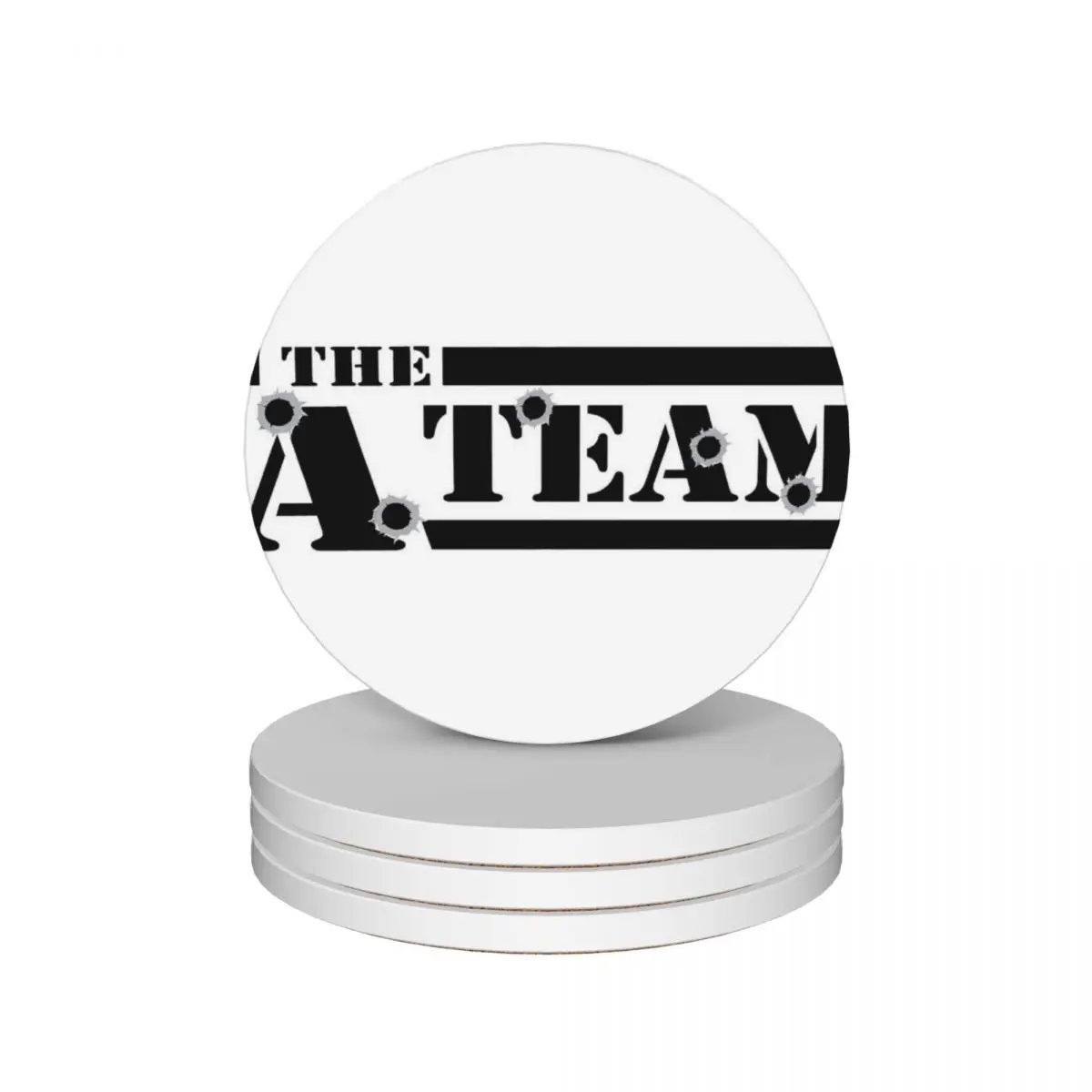 

A-Team Ceramic Coasters (Set of 4) cute kitchen supplies set cute for coffee cups funny Coasters