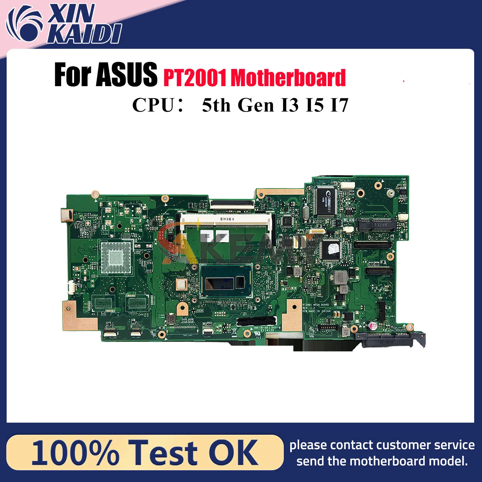 

PT2001 Laptop Motherboard For ASUS PT2001 PT2001 Notebook Mainboard With I3 I5 I7 CPU 100% tests OK fast shipping High quality