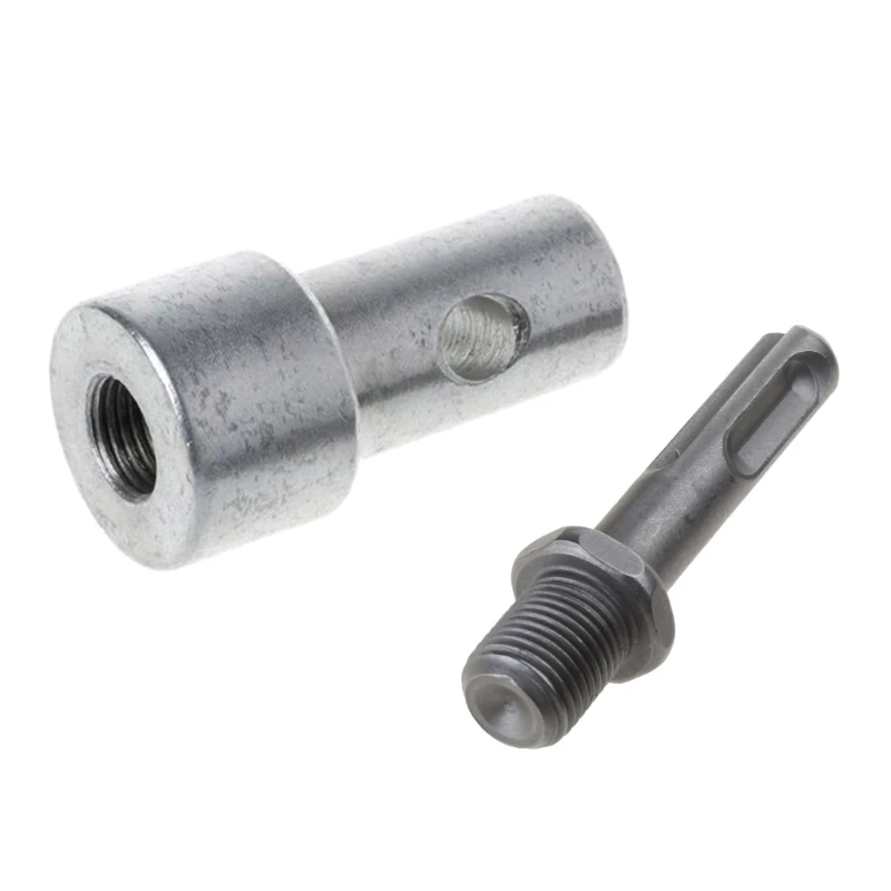 Round Shank 2 Slots Drill Bit Adapter SDS Arbor Connector For Earth Auger Head