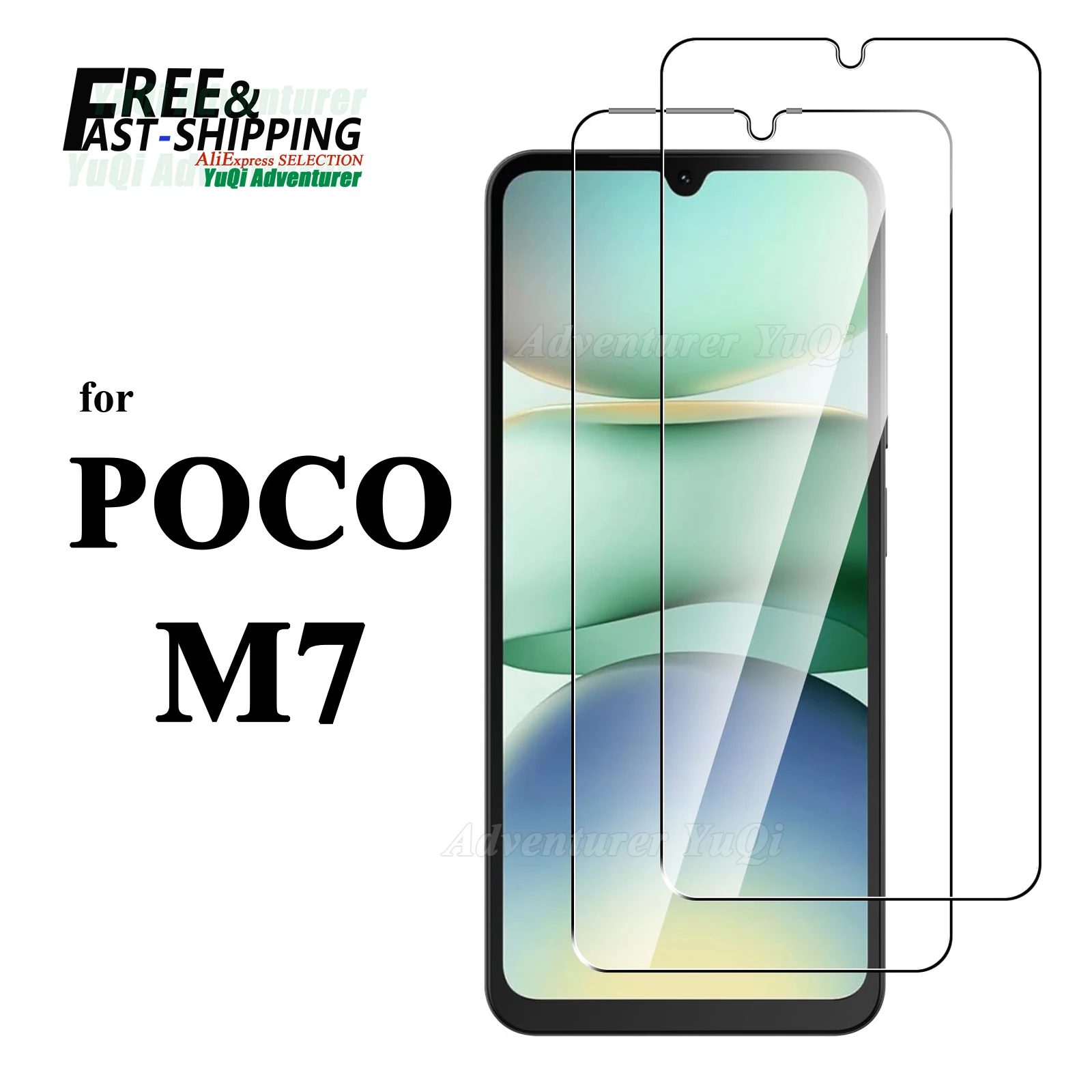 

Screen Protector For Xiaomi POCO M7 Tempered Glass HD Crystal High Aluminum 9H Anti Scratch Case Friendly
