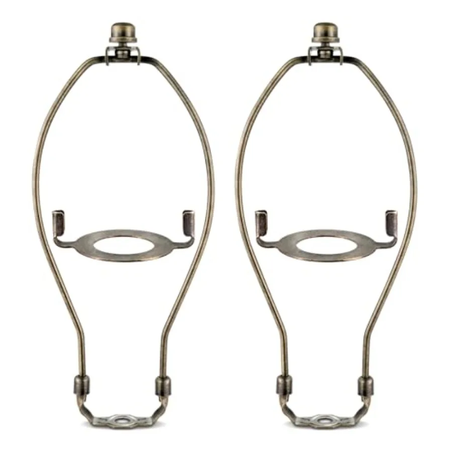 Lamp Shade Harp, Antique Brass Lamp Harp Frame Lampshade Bracket, Detachable Shade Holder for Floor or Table Light Bronze