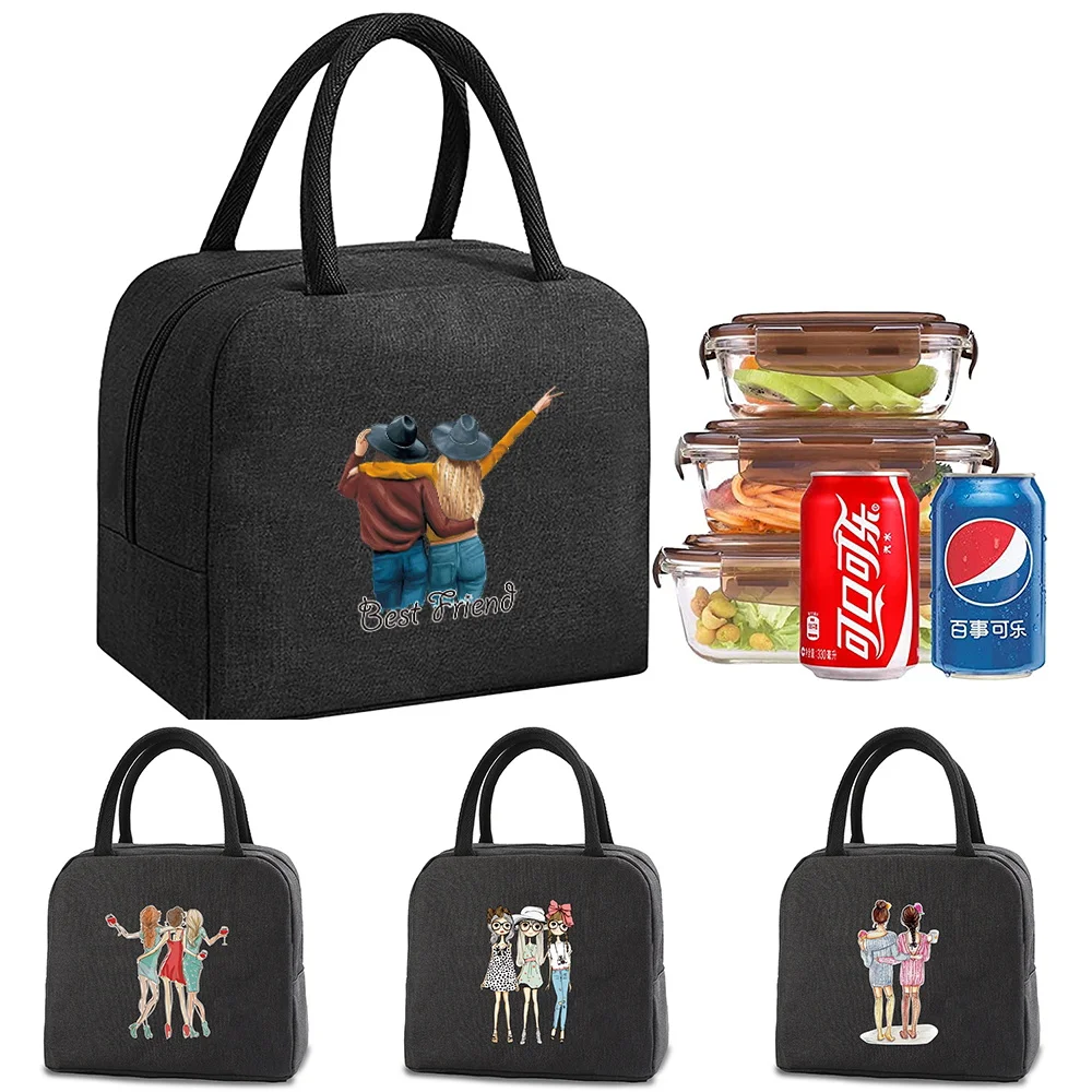 

Lunch Bag cooler Tote Portable Insulated box Canvas Thermal Cold food Container School Picnic Men Women Kids Travel Dinner Box