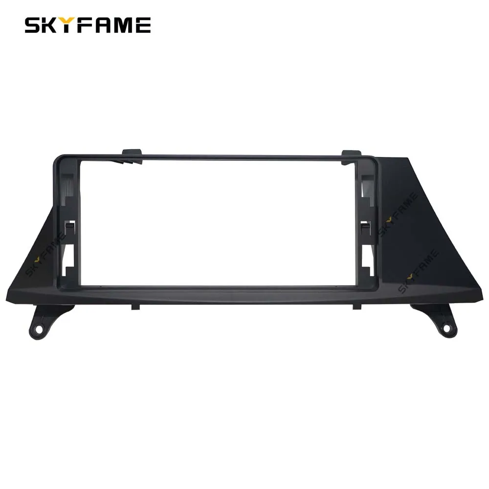 SKYFAME adaptor Fascia rangka mobil Kit Panel Fitting dasbor Radio Android untuk BMW X5 X6 E70 E71 E72
