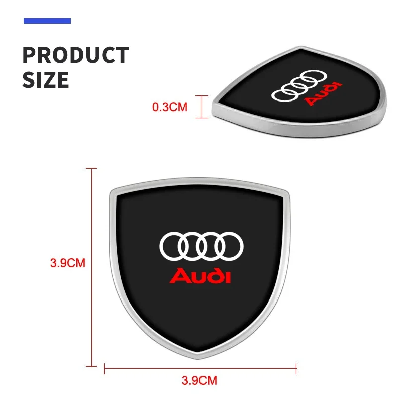 /1/2 قطعة ثلاثية الأبعاد ملصقات درع معدني الجذع الخارجي اكسسوارات السيارات التصميم لأودي A1 A2 A3 A4 A5 A6 A7 A8 Q1 Q2 Q3 Q4 Q5 Q6