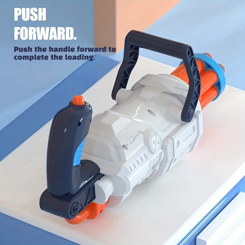 Rotating soft bullet gatling gun Manual Soft Air Gun Game Gun Safety Sponge Bullet Boys Toy Gun Halloween Christma Birthday Gift - Image 5