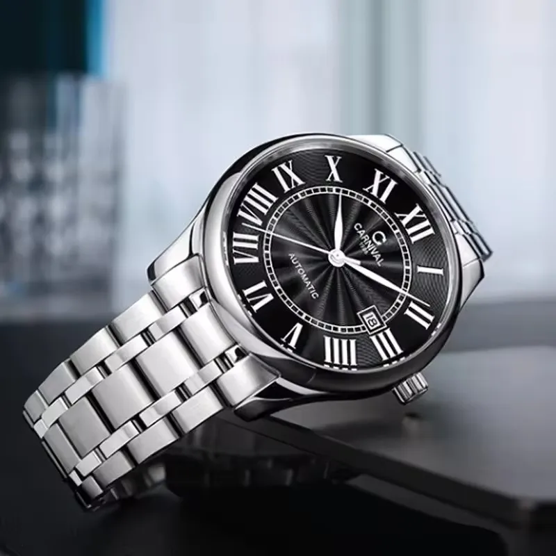 IW Carnival การเคลื่อนไหวอัตโนมัติ Sapphire Mirror นาฬิกาข้อมือแบรนด์ที่มีชื่อเสียงอุปกรณ์เสริมสําหรับชายนาฬิกากันน้ํา