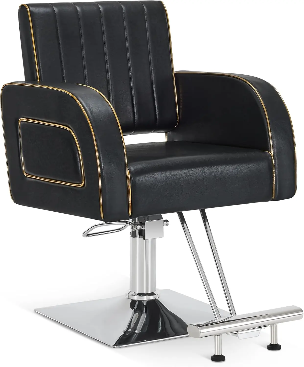 

Classic Luxurious Salon Chair for Hair Stylist, Hydraulic Barber Styling Chair, Beauty Salon Spa Equipment (Black)