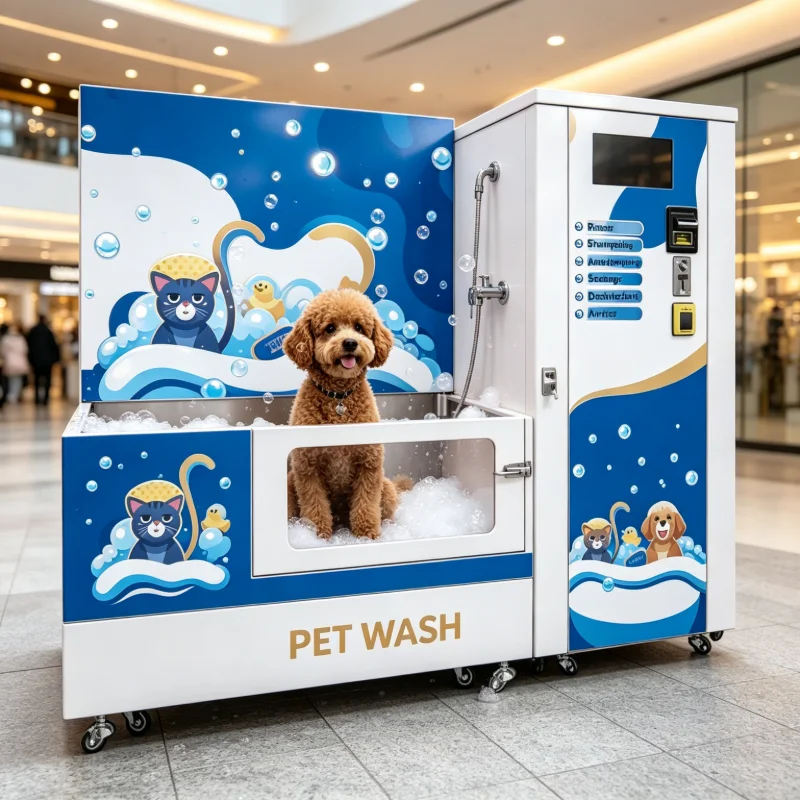 Self Serve Dog Wash Station Unmanned 304 SS Self‑service Pet Washing Machine Customized Bath Equipment For Apartment Pet Room