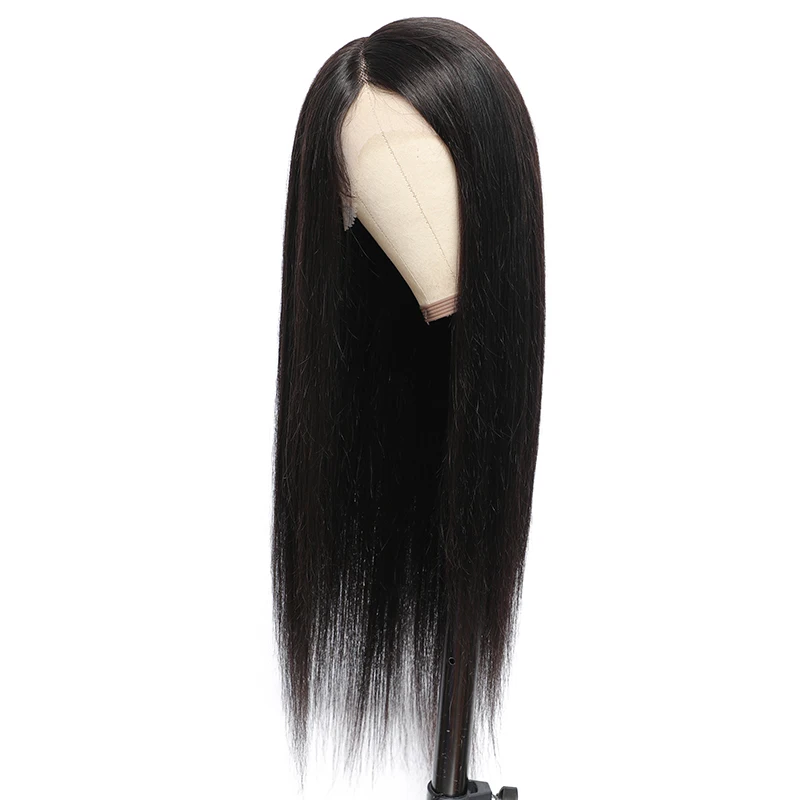 Straight Natural Color Lace Front Human Hair Wigs SOKU Brazilian 13x1 T/L Part Lace Hair Wig For Black Women Middle Part Wig